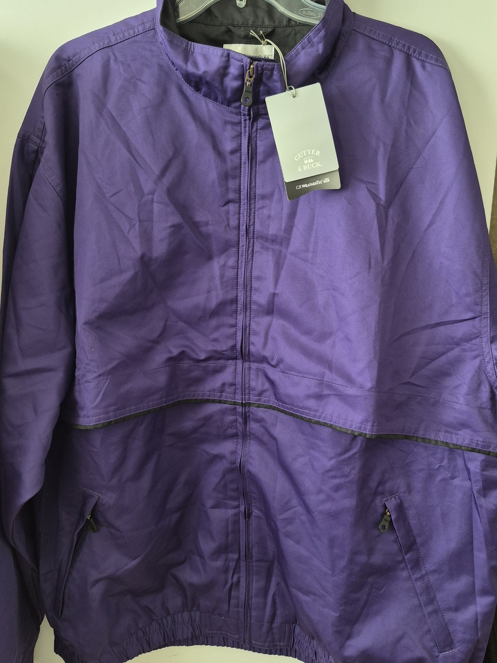 Cutter & Buck Men's Purple Full-Zip Bomber Jacket Sz XXL